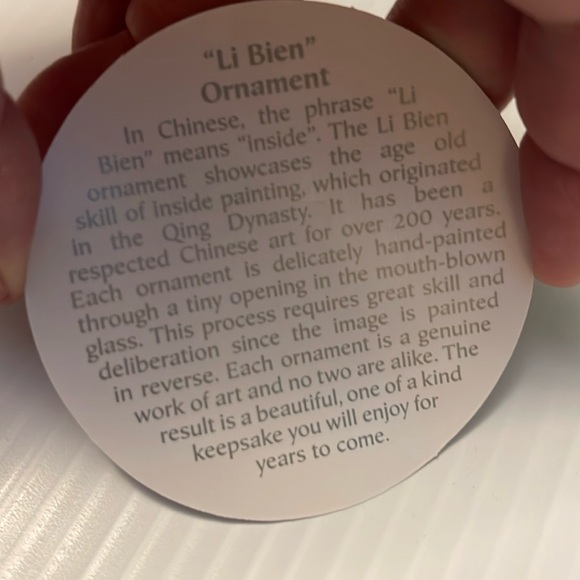 Pier 1 Elegant Blue and Green Hanging Ornament with angel. - Picture 2 of 11